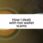 How I dealt with hot wallet scams